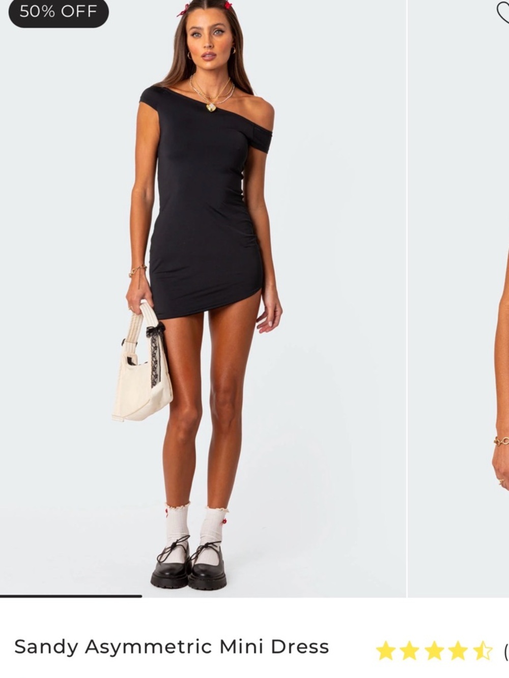 Edikted Sandy Black Dress new with tags XS